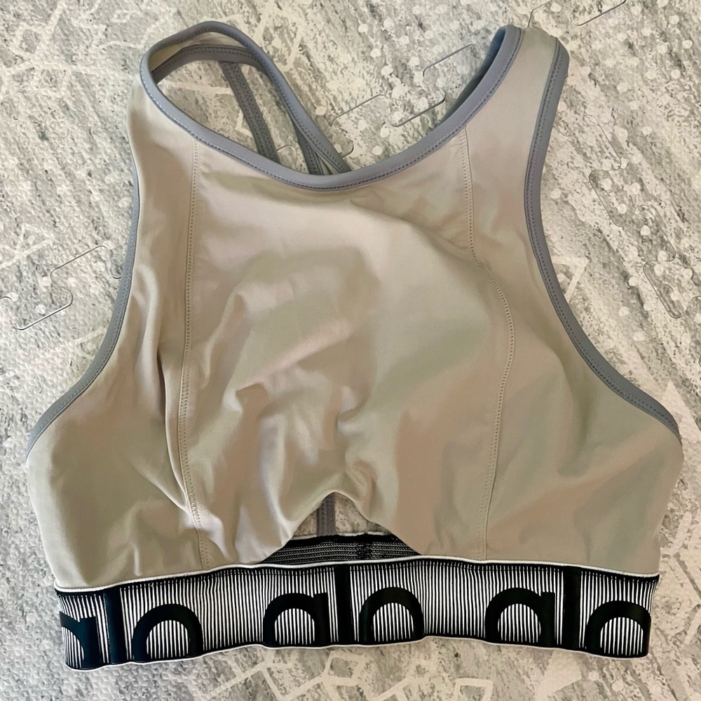 COPY - Alo Yoga Neutrals Colorblock Top Sport Bra Medium